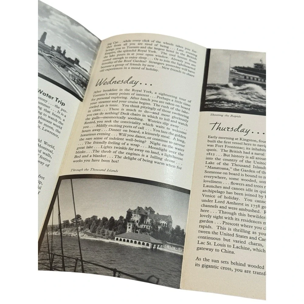 Vtg 1930s Canada Steamship Lines Travel Brochure Eastern Canada All Expense Tour